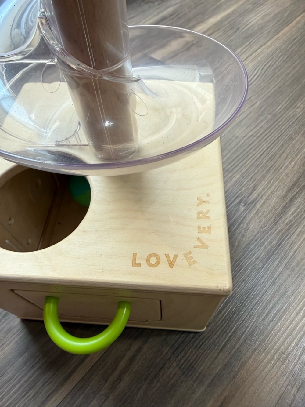LOVEVERY Slide and Seek Ball Run with Two Shaker Balls Wooden Montessori - Picture 2 of 7